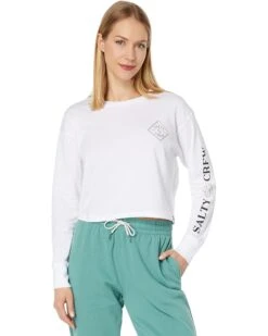 Salty Crew Optical Tippet Long Sleeve Crop Tee | Shirts & Tops