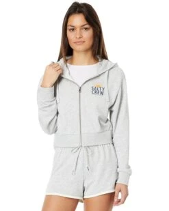 Closet Daily Shop 13 Salty Crew Cruisin Crop Full Zip Hoodie | Hoodies & Sweatshirts