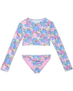 Roxy Kids Outline Floral Crop Rg Set (Big Kid) | Swimwear