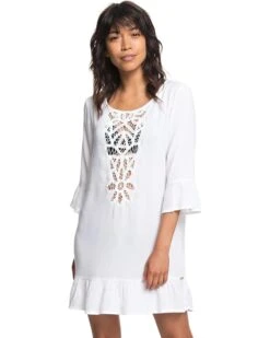 Roxy Goldy Soul Long Sleeve Cover-Up Dress | Swimwear